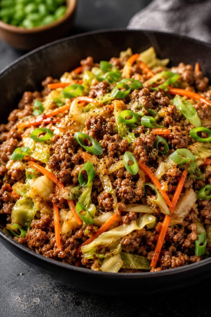 Pork and Cabbage Egg Roll in a Bowl Recipe