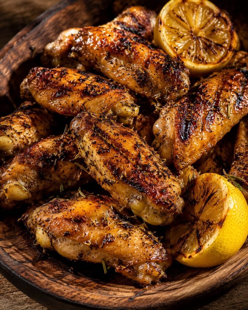 Lemon Herb Grilled Chicken Wings Recipe