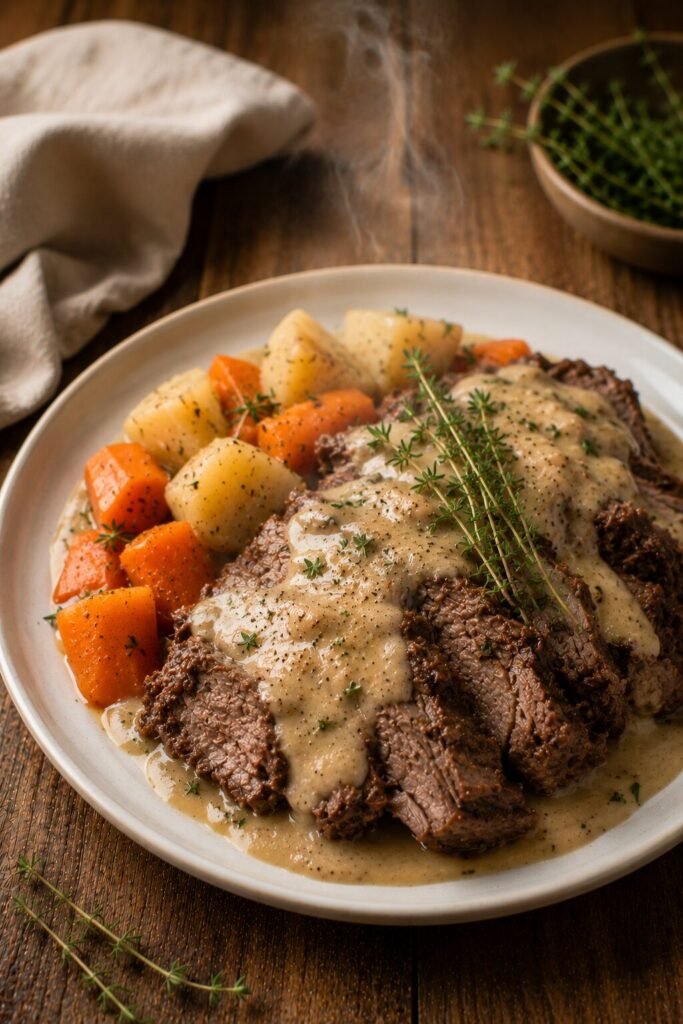 Pot Roast with Cauliflower Gravy Recipe