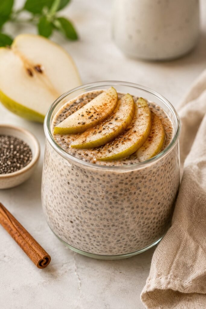 Cinnamon Pear Chia Pudding Recipe