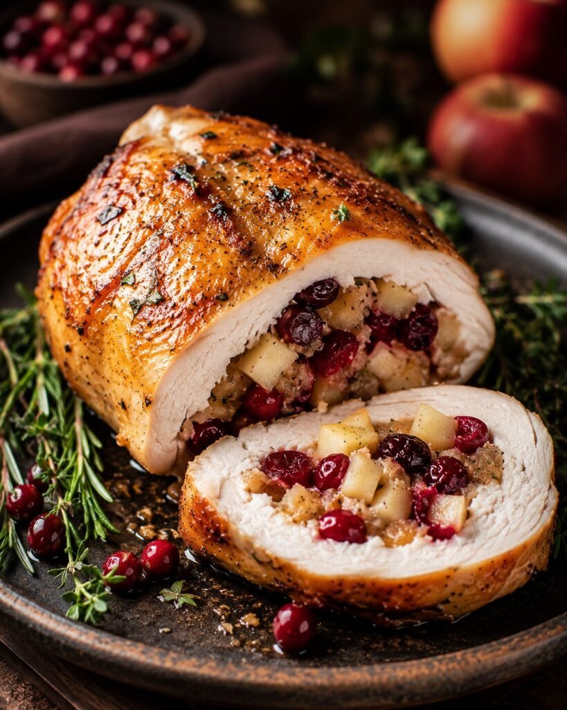 Cranberry Apple Stuffed Chicken Breast