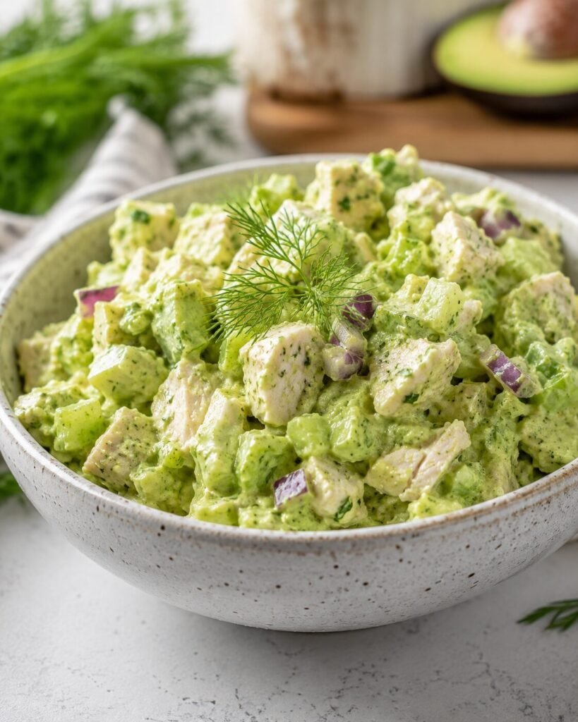 Creamy Avocado Herb Chicken Salad