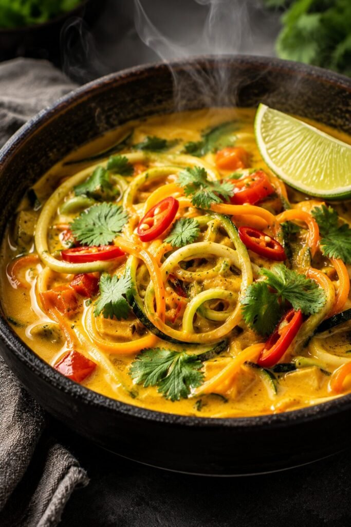 Creamy Coconut Curry with Veggie Noodles