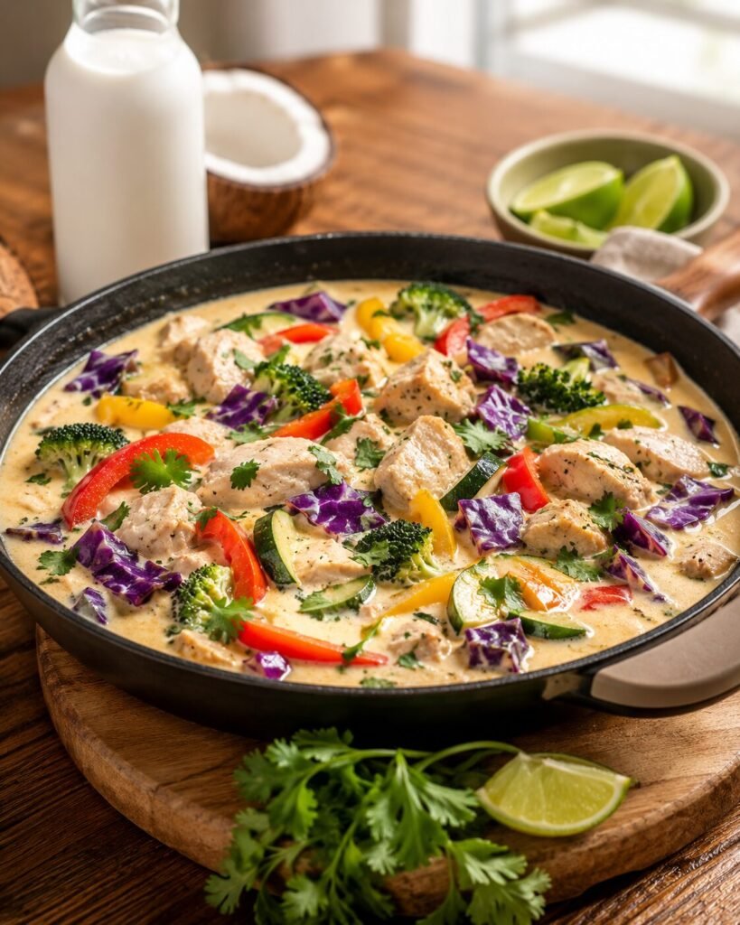 Creamy Coconut Turkey & Vegetable Soup