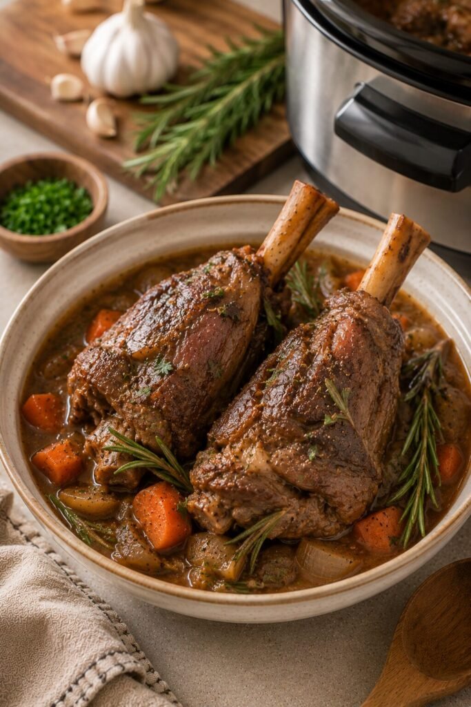 Rosemary & Garlic Lamb Shanks Recipe